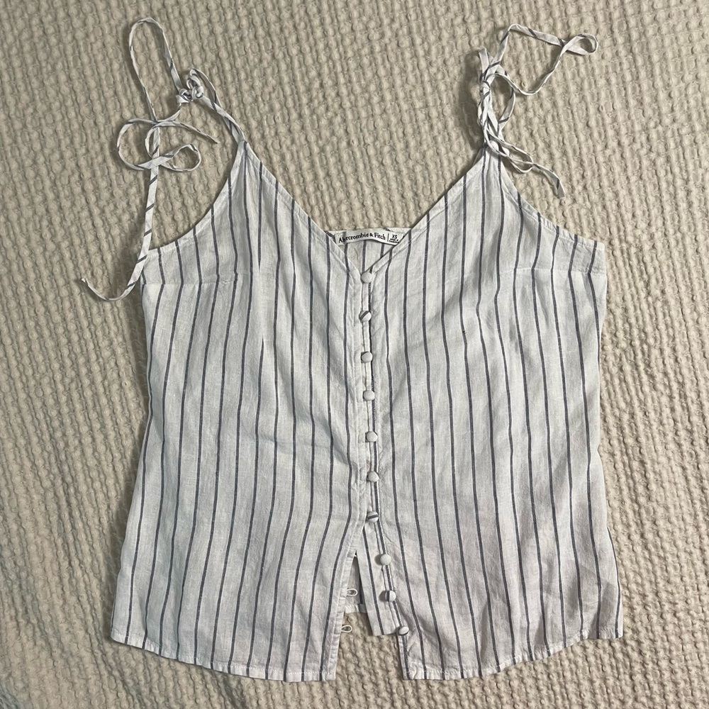 Abercrombie Linen Blend Button Up Cami